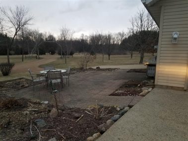 Before photo of patio design built in New Prague