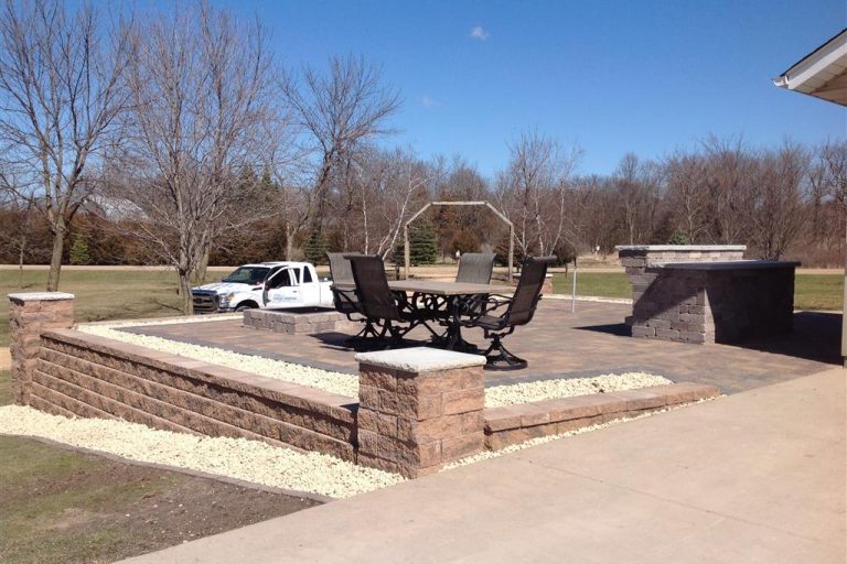 Work is complete Completed patio design built in New Prague